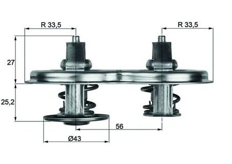 Termostat lichid racire MAHLE TX 33 88D