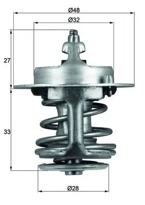 TERMOSTAT LICHID RACIRE MAHLE TX 63 83 - Compatibil cu BYD, DAIHATSU, GEELY, GREAT WALL, HYUNDAI, KIA, NISSAN, TOYOTA