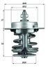 TERMOSTAT LICHID RACIRE MAHLE TX 63 83 - Compatibil cu BYD, DAIHATSU, GEELY, GREAT WALL, HYUNDAI, KIA, NISSAN, TOYOTA