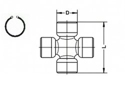 ARTICULATIE, ARBORE ARTICULAT LOBRO U 350 - Piesa auto compatibila cu mai multe marci