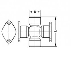 ARTICULATIE, ARBORE ARTICULAT LOBRO U 442 - Piesa auto compatibila cu mai multe marci