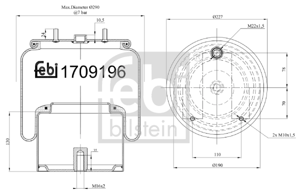 Burduf suspensie pneumatica
