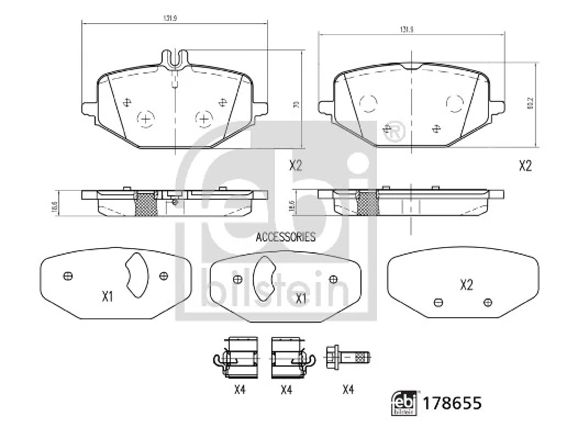 Set placute frana