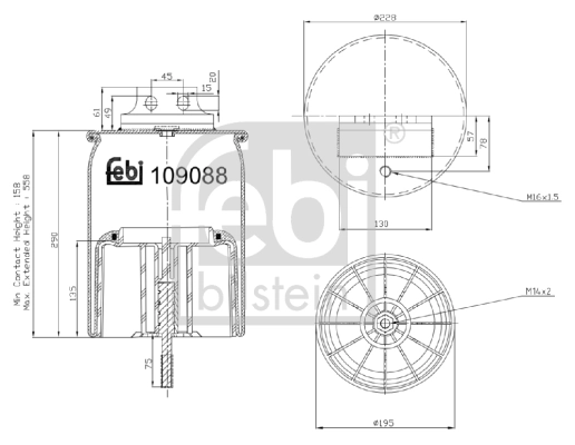 Burduf, suspensie pneumatica