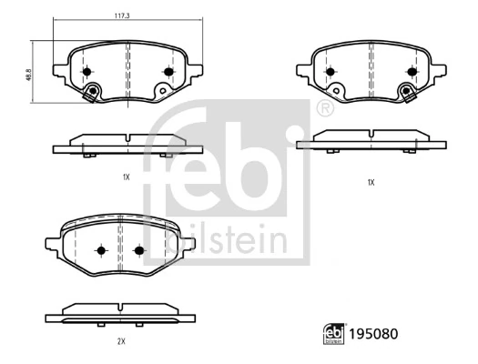 Set placute frana