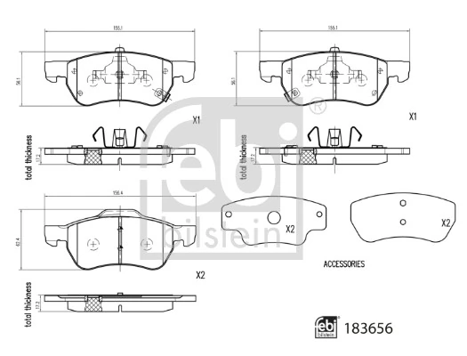 Set placute frana