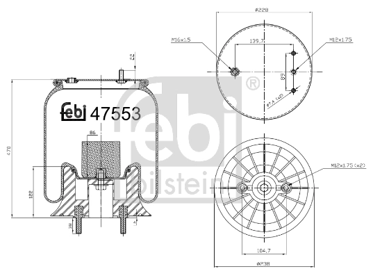 Burduf suspensie pneumatica