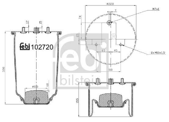 Burduf suspensie pneumatica