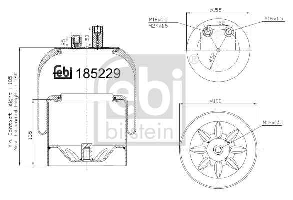 Burduf suspensie pneumatica