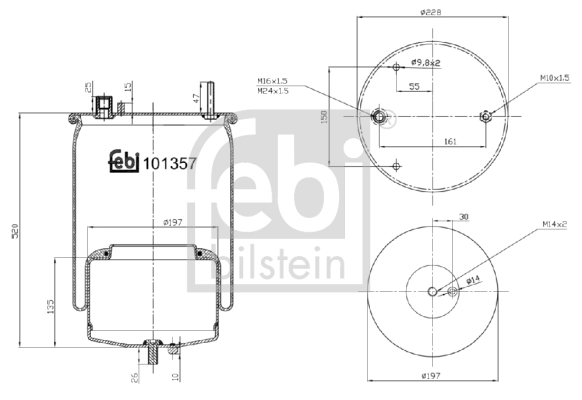 Burduf suspensie pneumatica
