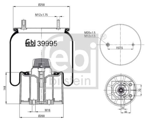 Burduf suspensie pneumatica