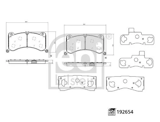 Set placute frana