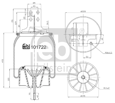 Burduf suspensie pneumatica