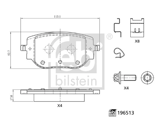 Set placute frana,frana disc