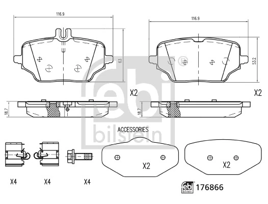 Set placute frana