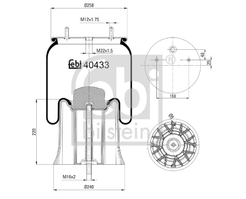 Burduf suspensie pneumatica