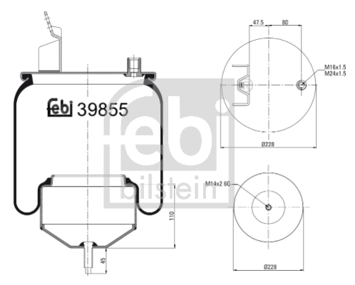 Burduf suspensie pneumatica