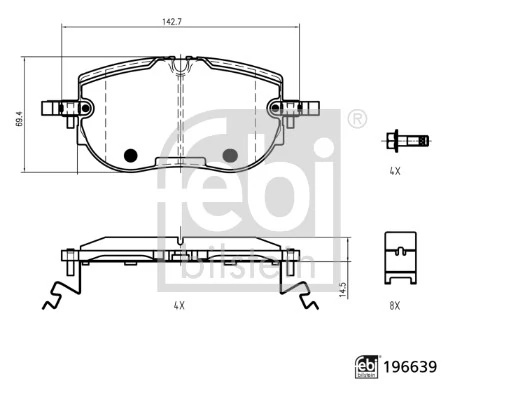 Set placute frana