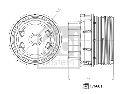 Capac, carcasa filtru ulei