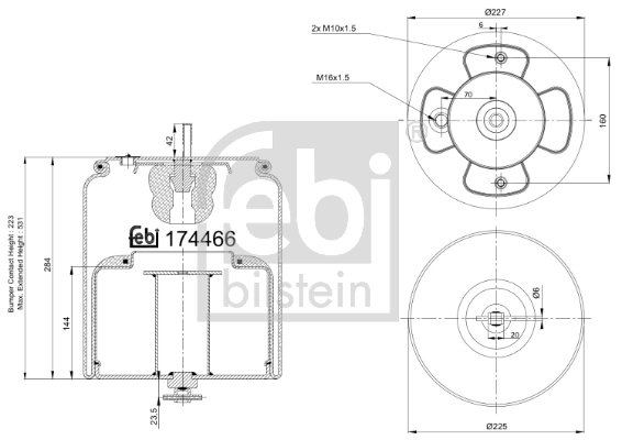 Burduf suspensie pneumatica