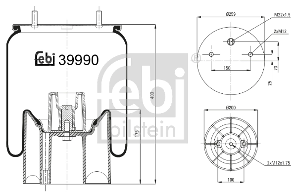 Burduf suspensie pneumatica