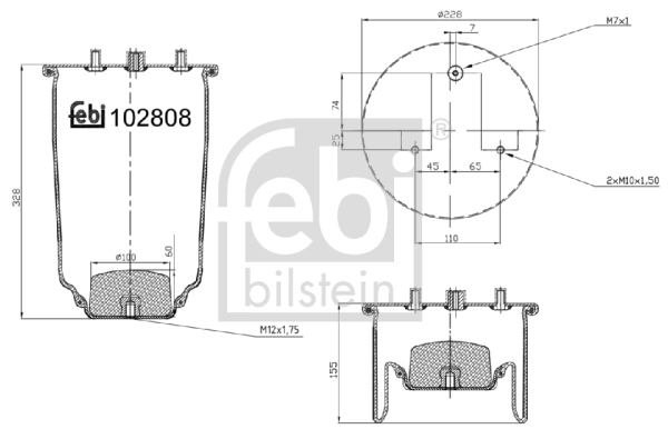 Burduf suspensie pneumatica