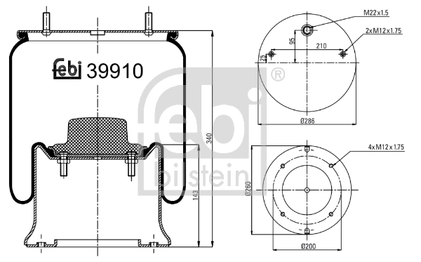 Burduf suspensie pneumatica
