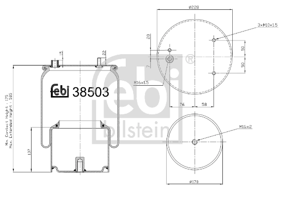 Burduf suspensie pneumatica