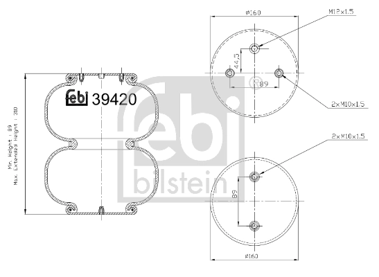 Burduf, suspensie pneumatica