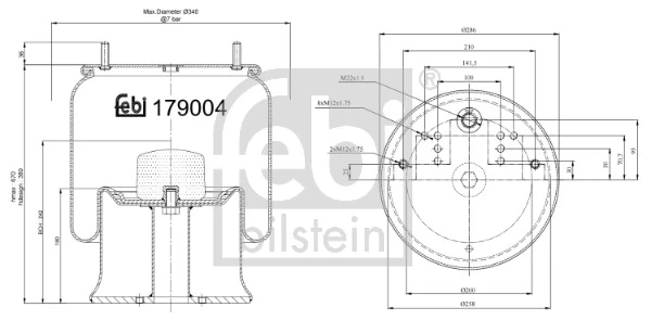 Burduf suspensie pneumatica