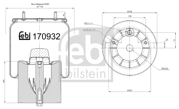Burduf, suspensie pneumatica