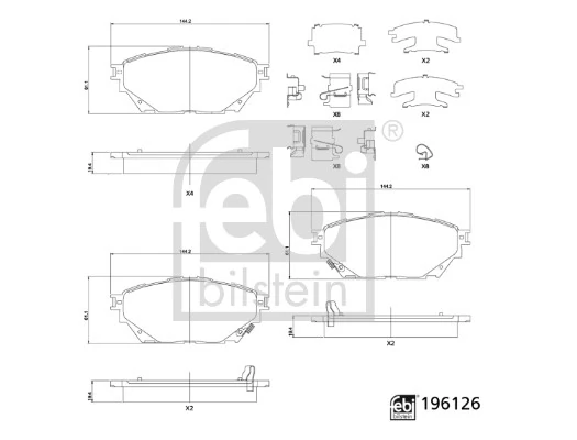 Set placute frana,frana disc