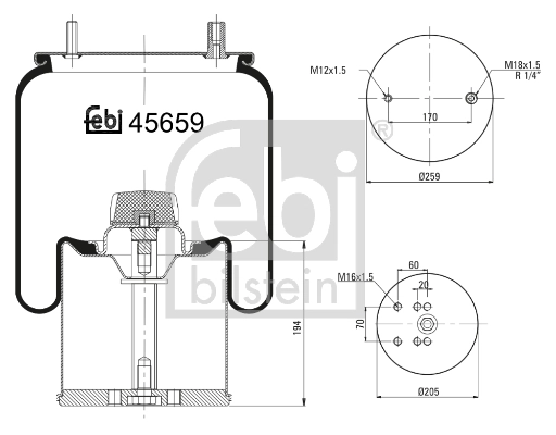 Burduf suspensie pneumatica