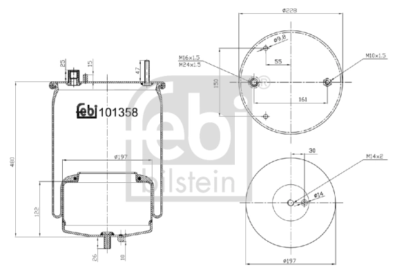 Burduf suspensie pneumatica