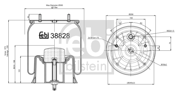 Burduf suspensie pneumatica