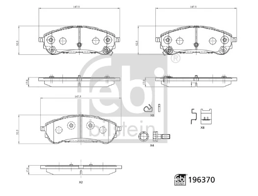 Set placute frana