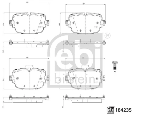 Set placute frana
