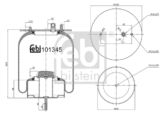 Burduf suspensie pneumatica