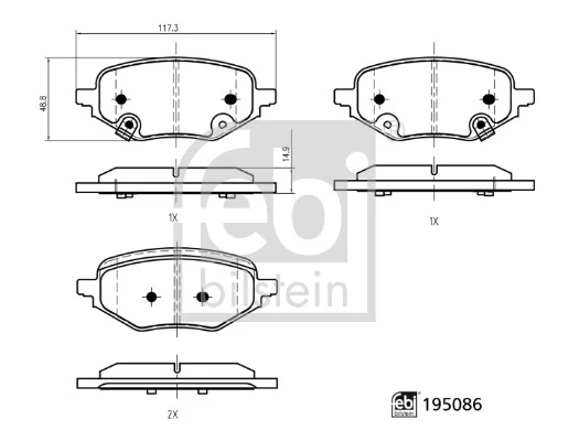 Set placute frana