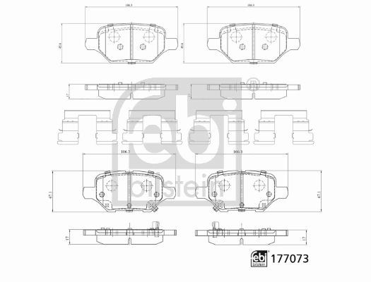 Set placute frana