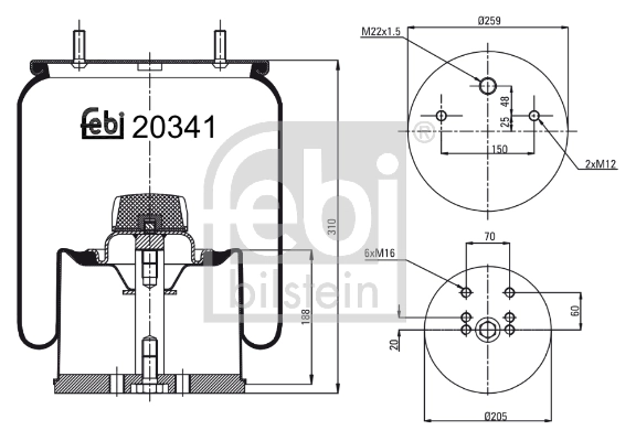 Burduf, suspensie pneumatica