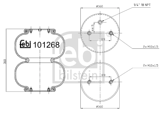 Burduf suspensie pneumatica