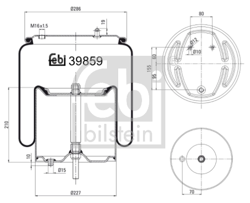 Burduf suspensie pneumatica