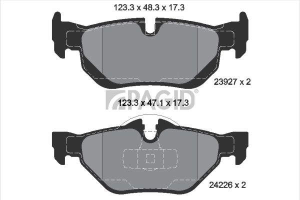 Set placute frana,frana disc