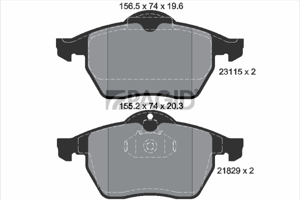 Set placute frana,frana disc