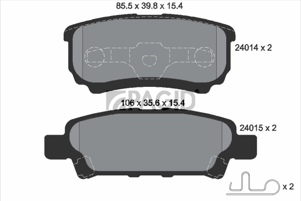 Set placute frana,frana disc