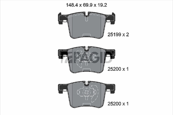 Set placute frana,frana disc