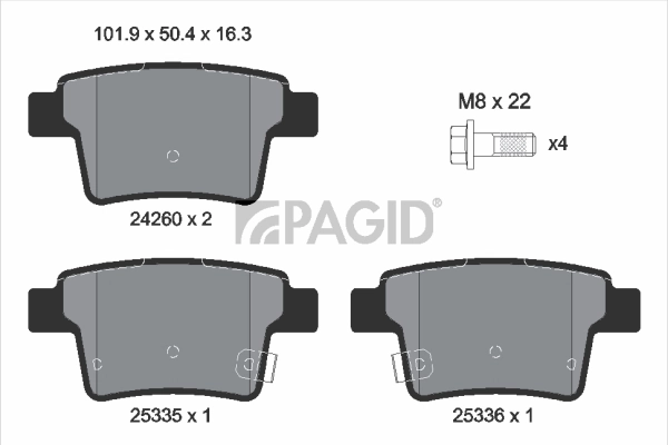 Set placute frana,frana disc