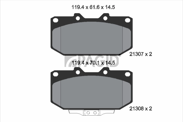 Set placute frana,frana disc