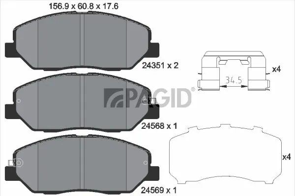 Set placute frana,frana disc